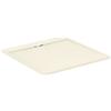 Ideal Standard - Ultra Flat S i.life, Piatto doccia quadrato 120x120 in resina, Piletta di scarico nascosta, Finitura opaca effetto pietra, Sabbia