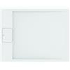 Ideal Standard - Ultra Flat S i.life, Piatto doccia rettangolare 90x70 in resina, Piletta di scarico lato corto, Finitura opaca effetto pietra, Bianco