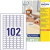 Avery Zweckform Avery L3410REV-25 Etichette Rimovibili per Prezzi, 102 Pezzi per Foglio, 25 Fogli, 26 x 16