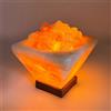 Lampade di Sale Store Lampada di Sale Himalayano Rosa Braciere piramide capovolta con pezzotti 4-5 kg con luce calda e base il legno