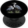 Blue Heron Nature Art Co. Elegante Airone Blu Birdwatching Airone PopSockets PopGrip Adesivo