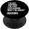 Personalized Name Fathers Day outfit For Maximo Citazione Divertente Compleanno Personalizzato Nome Idea Ingegnere PopSockets PopGrip Adesivo