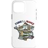 Lakelandwholesale1 Shirt Company Custodia per iPhone 16 Pro Max J'aime La Francia Mappa Punti di riferimento regionali Collage Grafico