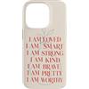 Positive Mood Club Custodia per iPhone 14 Pro Affermazioni positive amavano intelligente forte gentile coraggioso
