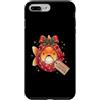 Merry Christmas Wrap Ribbon Bow Stars Xm Custodia per iPhone 7 Plus/8 Plus Goldfish Santa Claus - Carta regalo con pigne di agrifoglio