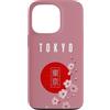 CRAZEELEBAH JAPAN INC Custodia per iPhone 13 Pro TOKYO GIAPPONE SAKURA VERTICALE FIORE DI CILIEGIO ROSSO SOLE