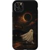 Halloween in October Custodia per iPhone 11 Pro Max Spettrale Fantasma Skateboarding Eclipse Hotel Halloween