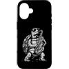 Urban Lover Retro Punk Sarcastic Humorou Custodia per iPhone 16 Divertente sax tartaruga dicendo Jazz Street Performer