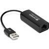 sonero Adattatore LAN USB 2.0, adattatore da USB-A a Ethernet RJ45, adattatore di rete USB da 100 Mbps, contatti placcati in oro, compatibile con laptop e MacBook, nero, 0,20 m