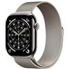 Apple Watch Series 11 GPS + Cellular, Cassa 46 mm in titanio naturale con Loop in maglia milanese naturale - M/L