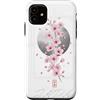CRAZEELEBAH JAPAN INC Custodia per iPhone 11 Design giapponese con luna in fiore di ciliegio