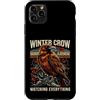 Crow Raven Winter Birdwatching Custodia per iPhone 11 Pro Max Guardare tutto Inverno Corvo Corvo Birdwatching