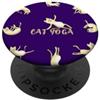 yoga design gatto yoga sport nel cerchio namaste miau carino yoga PopSockets PopGrip Adesivo
