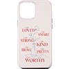 Positive Mood Club Custodia per iPhone 12 Pro Max Affermazione positiva Potenziamento dellamore per sé floreale