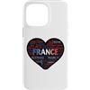 Lakelandwholesale1 Shirt Company Custodia per iPhone 14 Pro Max Francia, cuore, tipografia, mappa, parigi, città, francese, parola, nuvola, g