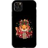 Merry Christmas Wrap Ribbon Bow Stars Xm Custodia per iPhone 11 Pro Max Goldfish - Carta da regalo con pupazzo di neve, motivo: pigne di agrifoglio
