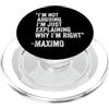 Personalized Name Fathers Day outfit For Maximo Citazione Divertente Compleanno Personalizzato Nome Idea Ingegnere PopSockets PopGrip per MagSafe