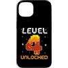 Funny 4th Birthday Video Games Apparels Custodia per iPhone 13 Livello 4 sbloccato 4 ° compleanno Gioco per giocatori di quattro anni