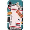 Traveler Souvenir Tickets Custodia per iPhone XR Biglietto aereo Varsavia Carta d'imbarco Aereo Polonia Amante dei viaggi