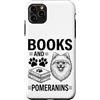 Funny Pomeranian And Book Designs Custodia per iPhone 11 Pro Max Libri E Pomerania Divertente Pomerania