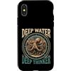 Octopus Lover Ocean Depth Custodia per iPhone X/XS Polpo Pensatore Profondo Acqua Profonda