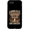 Candlelit Content Moth Readers Writers Custodia per iPhone SE (2020) / 7/8 Amanti dei libri di falena a lume di candela e contenuti