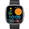 Knauermann NEO 2 - Black Square - Orologio sanitario Smartwatch - ECG - Funzione HRV - BT Bluetooth - Apnea notturna - Pressione arteriosa - Cinturino in silicone nero