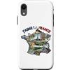 Lakelandwholesale1 Shirt Company Custodia per iPhone XR J'aime La Francia Mappa Punti di riferimento regionali Collage Grafico