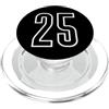 Leggende dello sport Tifoso della squadra sportiva numero 25 bianco nero PopSockets PopGrip per MagSafe