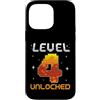 Funny 4th Birthday Video Games Apparels Custodia per iPhone 14 Pro Max Livello 4 sbloccato 4 ° compleanno Gioco per giocatori di quattro anni