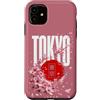 CRAZEELEBAH JAPAN INC Custodia per iPhone 11 TOKYO GIAPPONE SPLASH ART SAKURA CILIEGIO FIORE ROSSO SOLE