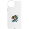 Abbigliamento Pesca al Persico Outdoor Custodia per iPhone 15 Plus Persico Trota Pesca Spruzzi d Acqua Grafica