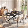 APICIZON Tavolo Rotondo Allungabile, 110-150 x 76 cm Tavolo da Pranzo