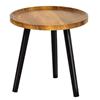 AKTIVE Max Home Tavolino rotondo 38x37 cm, Peso massimo 5 kg, Tavolini, Effetto legno naturale, Gambe in metallo nero, Design moderno, Per soggiorno, Camera da letto, Corridoio (18498)