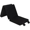 Loft 25 Materasso Pieghevole a Z Bed Singolo 180x60cm, Sedie Divano a Cubo con Maniglia per il Trasporto, Sleepover Ospite Letto per Soggiorno e amera da Letto, Confortevole Futon (Nero)