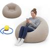 Yuragim Pouf gonfiabile, divano gonfiabile Lazy No Bean Bag, Soggiorno, Sedia a sdraio, camera da letto, pouf super morbido (kaki)