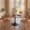 Aislinglen Tavolo da pranzo rotondo allungabile, ovale, per 4-6 persone, 100-140 cm, moderno, in legno, adatto per cucina, sala da pranzo e soggiorno