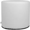 ARKETICOM CHILL Pouf Poggiapiedi Salotto Puff ROTONDO sfoderabile Bianco 42x42