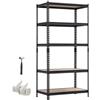 VEVOR Scaffale per Garage in Metallo 5 Ripiani Regolabili Capacità 907,2kg, Scaffale da Stoccaggio per Carichi Pesanti, per Dispensa, Magazzino, Cantina e Cucina, 92,3 cm L x 45,9 cm P x 181,3 cm A