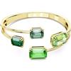 Swarovski Millenia - Bracciale da donna, placcato oro, taglio ottagonale, grande, colore: verde, Large, Cristallo, Zirconia cubica