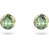 Swarovski Orecchini a lobo Stilla, Taglio Pear, Verdi, Placcato color oro