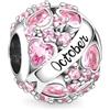GNOCE Ciondoli di Compleanno Perline per Bracciale con Ciondoli In Argento Sterling 925 Ciondoli Happy Birthday Openwork per Bracciale/Collana