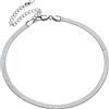 ChainsPro Collana Donna a Catena Serpente Piatta, Girocollo Sottile Larghezza 5 MM Colore Argento Catenina per Ciondolo