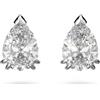 Swarovski Orecchini a lobo Millenia, Taglio Pear, Bianchi, Placcato rodio