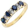 Ivy Gems Anello da donna con diamante (0,03 ct) e zaffiro