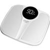 Adler AD8172W Bilancia pesapersone digitale Alta Precisione 180Kg, Display LED, Spegnimento Automatico Bianco