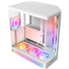 NZXT H6 RGB+ 2026: Case per PC da gaming, torre media, flusso d'aria ottimizzato, colore bianco, con pannello laterale in vetro temperato - Dimensioni Midi/Mini-Torre - Compatibile ATX