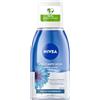 NIVEA Struccante Occhi Doppia Azione 6 x 125 ml, Struccante occhi waterproof bifasico, Detergente struccante con Fiordaliso, Rimuove mascara e make-up, Protegge le ciglia, Tutti i tipi di pelle
