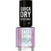 MANHATTAN Last & Shine Smalto per unghie ad asciugatura rapida, vegano e senza esperimenti sugli animali, a lunga durata, finitura ultra brillante, 8 ml, colore 050 Mermaid Fantasy