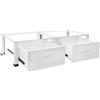 GramStudio Doppio telaio per lavatrici con 2 cassetti, base in acciaio stabile, rialzo 200 kg, portata per lavatrice e asciugatrice